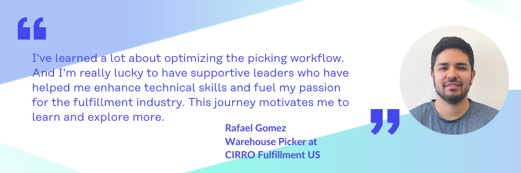 Discovering the role of a Warehouse Picker: Rafael Gomez Quote